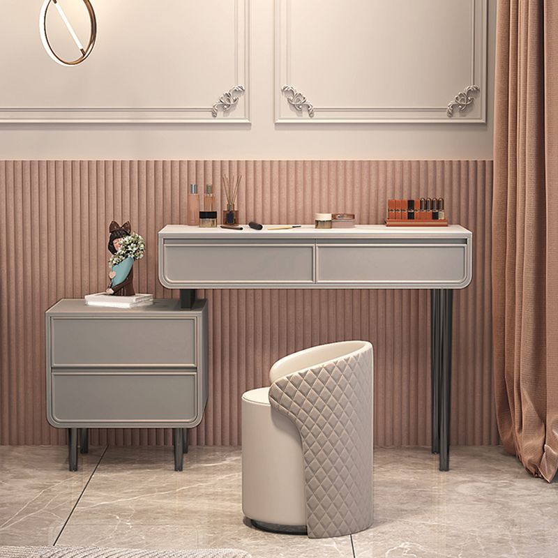 Minimalist Stone Top Vanity Table Modern Makeup Counter with 4 Drawers Clearhalo 'Bedroom Furniture' 'furn' 'furn_makeup_vanities' 'Furniture' 'Makeup Vanities' 'makeup_vanities' 1200x1200_11510710-08a4-495e-aac9-ab428f675de1