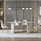 Glam Sintered Stone White Dining Table Oval Standard Dining Table for Kitchen Clearhalo ' dining_table' 'Dining Tables & Seating' 'Dining Tables' 'furn' 'furn_dining_table' 'Furniture' 'furniture_dining_table' 'Kitchen & Dining Furniture' 'kitchen&dining_furn' 'kitchen' 'kitchen_dining_table' 1200x1200_115128b9-3fb6-4502-8684-cc5b20070bee