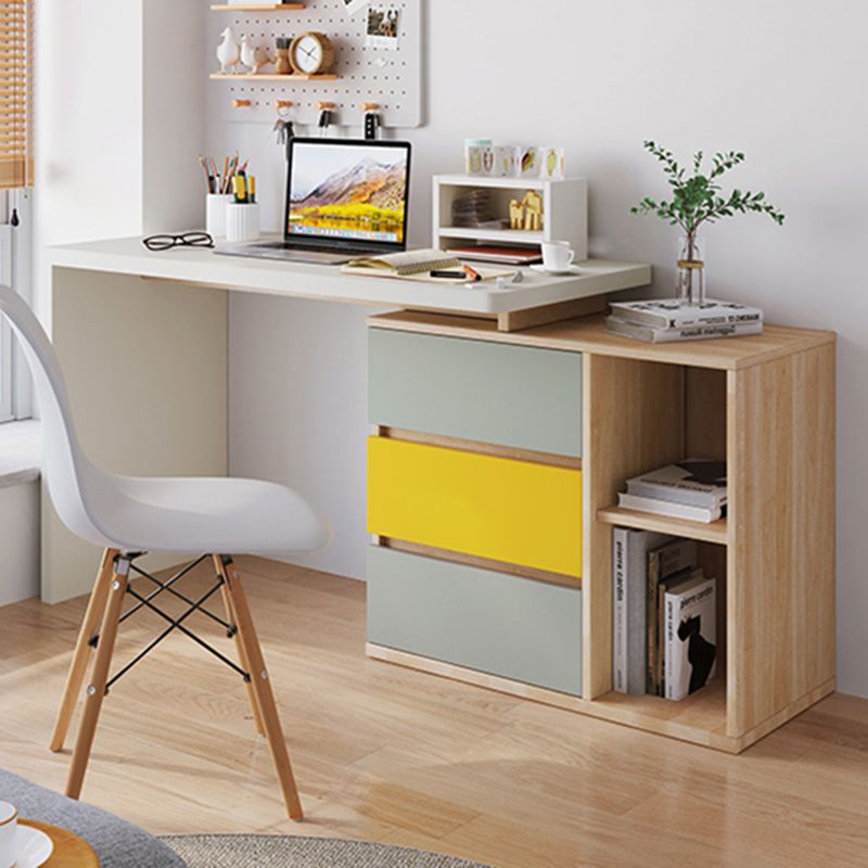 Modern Engineered Wood Office Desk Home Writing Desk with 3-drawer Clearhalo 'furn' 'furn_office_desk' 'Furniture' 'Office Desks' 'Office Furniture' 'office_desk' 1200x1200_11514f7f-cfc8-46f5-9004-f82672583eeb
