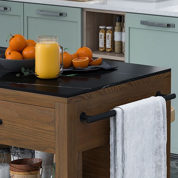 Set di isole da cucina stazionaria contemporanea set di isole rettangolari in legno