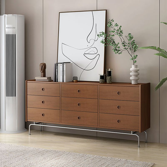 Modern Storage Chest Dresser Solid Wood Dresser with 5/6/9 Drawers