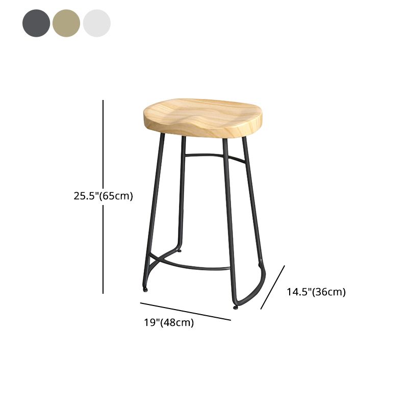 Modern Style Metal Bar Stool with Footrest Milk Tea Shop Bar Stool 30- Inches Clearhalo 'Bar Furniture' 'Bar Stools' 'bar_stools' 'furn' 'furn_bar_stools' 'Furniture' 'furniture_bar_stools' 'Kitchen & Dining Furniture' 1200x1200_1152ca86-940a-477a-9c65-2bce5244e6dc
