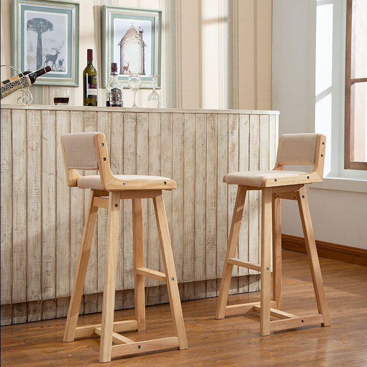 Modern Upholstered Low Back Footrest Bar Stool 29.13'' Rubberwood Stool Clearhalo 'Bar Furniture' 'Bar Stools' 'bar_stools' 'furn' 'furn_bar_stools' 'furniture_bar_stools' 'Kitchen & Dining Furniture' 'kitchen&dining_furn' 'kitchen' 'kitchen_furn' Furniture' 1200x1200_11540303-4c4d-4f41-9bd6-cf2105592d36