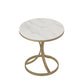 21.6 "Tall Pedestal End Table Modern Stone Top Side Table for Living Room