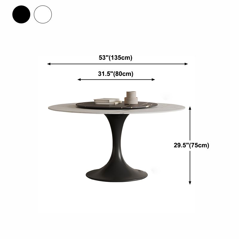 Modern Matte Finish Stone Table Round Tulip Dining Table for Home Clearhalo ' dining_table' 'Dining Tables & Seating' 'Dining Tables' 'furn' 'furn_dining_table' 'Furniture' 'furniture_dining_table' 'Kitchen & Dining Furniture' 'kitchen&dining_furn' 'kitchen' 'kitchen_dining_table' 1200x1200_11588e10-40ae-4e8b-86a3-1e9434ca2efa