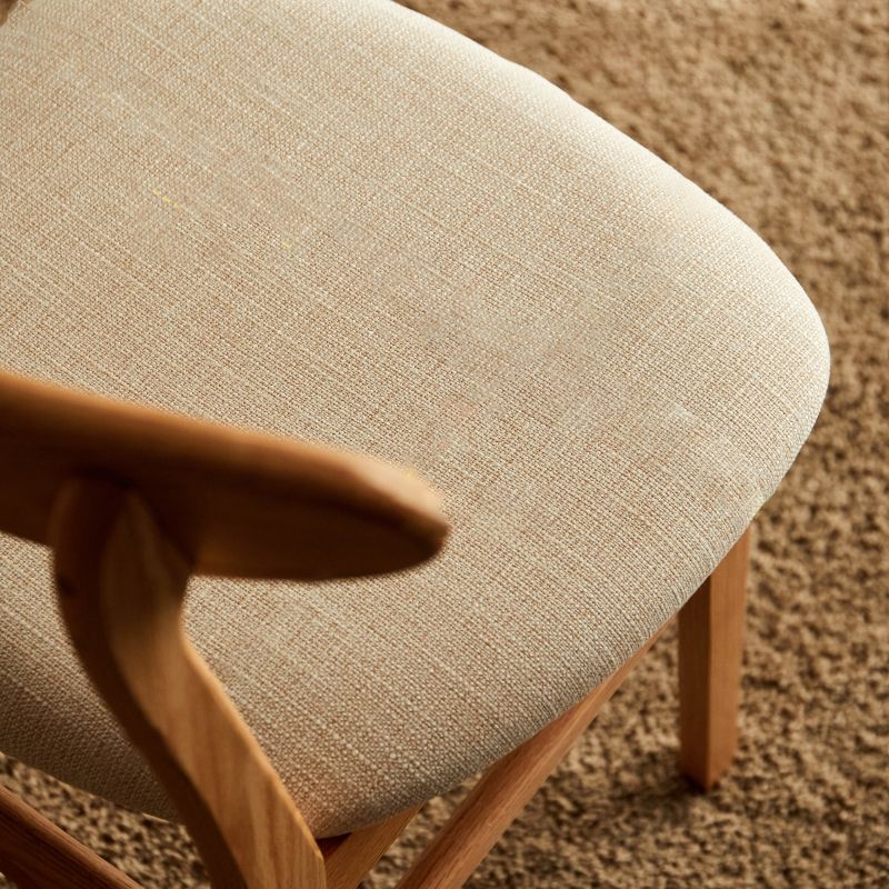 Contemporary Open Side Dining Chair Wooden Upholstered Chair for Dining Room