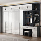 Engineered Wood Armoire Modern White Wardrobe Closet with Garment Rod Clearhalo 'Armoires & Wardrobes' 'armoires_wardrobes' 'Bedroom Furniture' 'furn' 'furn_armoires_wardrobes' 'Furniture' 1200x1200_115b354b-7d16-41ae-9a90-64baff69999d
