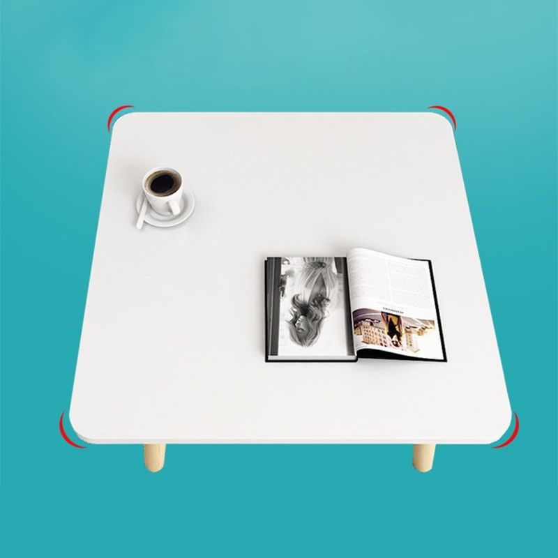 16.5 "高さの正方形の端テーブル黒/白/茶色の木材4脚サイドテーブル