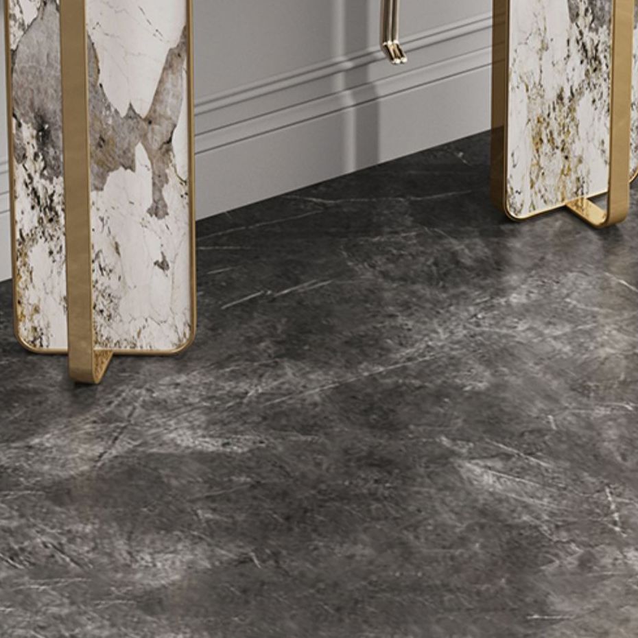 Stone Oval Console Table 33.46" Tall 1-shelf Accent Table for Hall Clearhalo 'Console Tables' 'console_tables' 'Entry & Mudroom Furniture' 'furn' 'furn_console_tables' 'Furniture' 1200x1200_115dcfec-5d4c-4608-ab9a-66a3d610a342