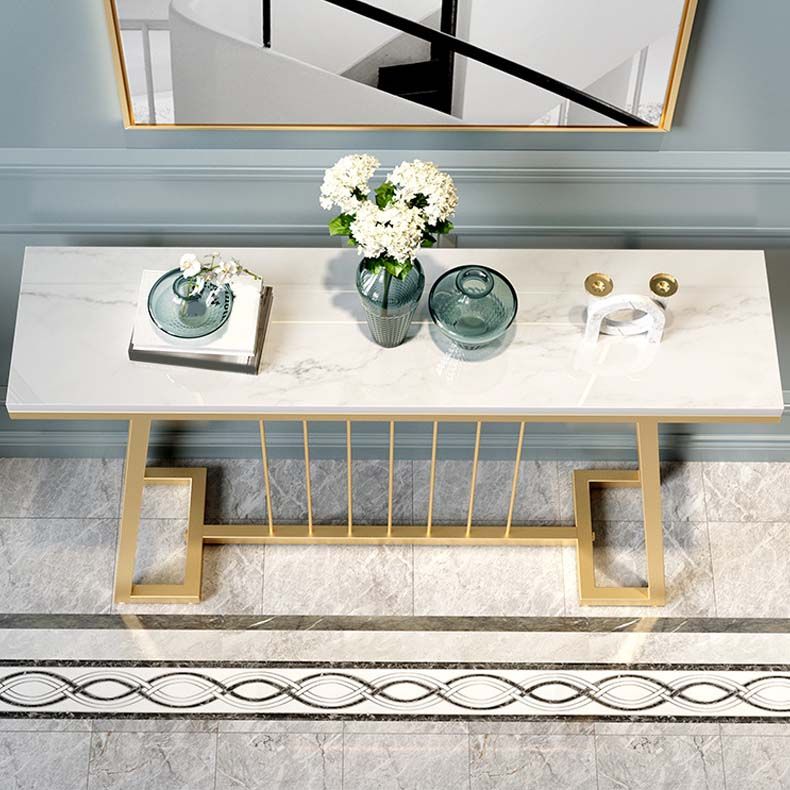 Tavolo da divano console di ferro glam rettangolo tavolo da fine marmo per sala