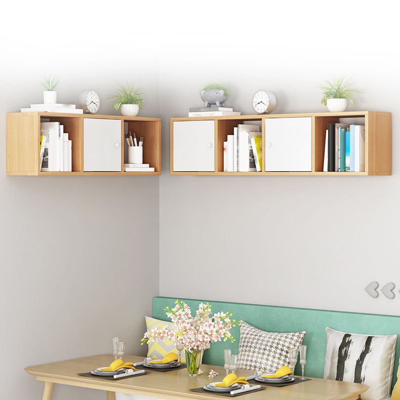Scandinavian Manufactured Wood Floating Bookcase 9-inch Wide Bookshelf
