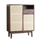 Contemporary Cabinet 4 Shelves With Doors Pine Squared Legs Accent Cabinet Clearhalo 'Cabinets & Chests' 'cabinets_chests' 'furn' 'furn_cabinets_chests' 'Furniture' 'Living Room Furniture' 1200x1200_116151b3-c446-4f21-8389-7ff11f56ea1f