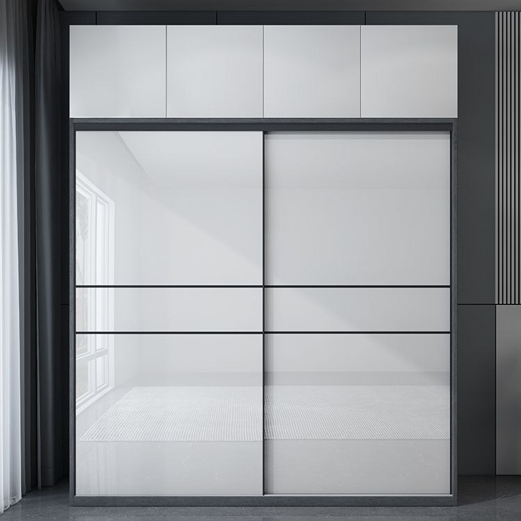 Manufactured Wood Glossy White Storage Cabinet Modern Cabinet for Bedroom Clearhalo 'Armoires & Wardrobes' 'armoires_wardrobes' 'Bedroom Furniture' 'furn' 'furn_armoires_wardrobes' 'Furniture' 1200x1200_11625a28-e15c-41b4-b0be-624388fb27bc