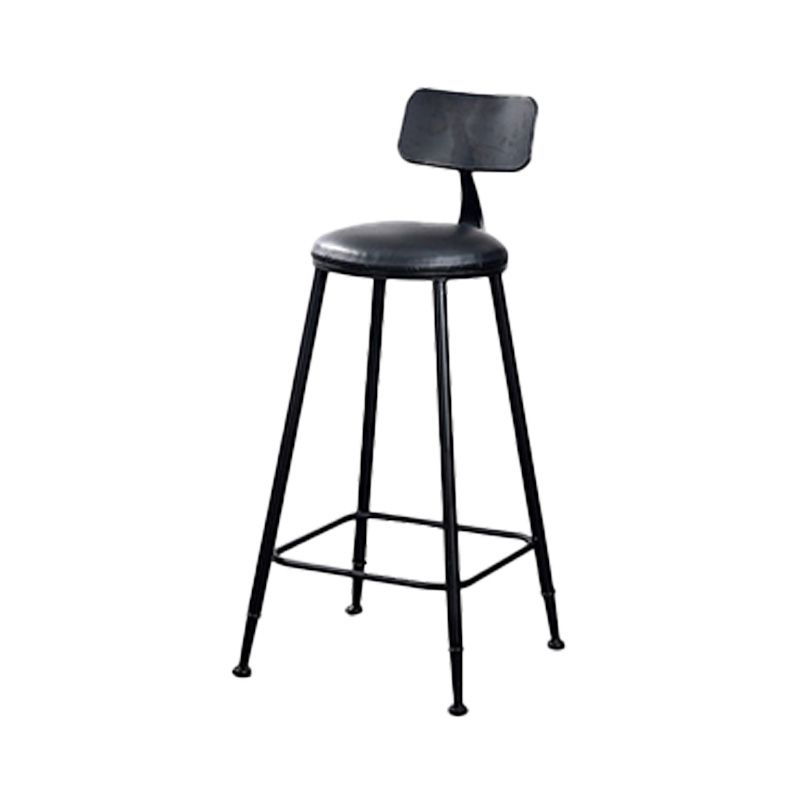 Contemporary Metal Bar Stool Wood Seat Bar Stool for Home Use Clearhalo 'Bar Furniture' 'Bar Stools' 'bar_stools' 'furn' 'furn_bar_stools' 'Furniture' 'Kitchen & Dining Furniture' 1200x1200_1163ba9e-17e5-4d3f-b86b-7b549b7dfee2
