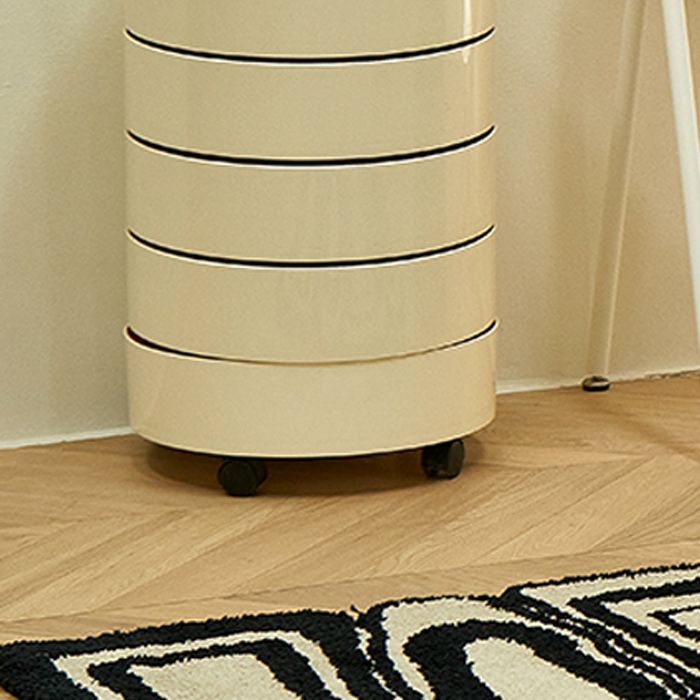 Tiroir rangement lit de nuit en métal et table de chevet en plastique 28 "de haut 4 tiroir