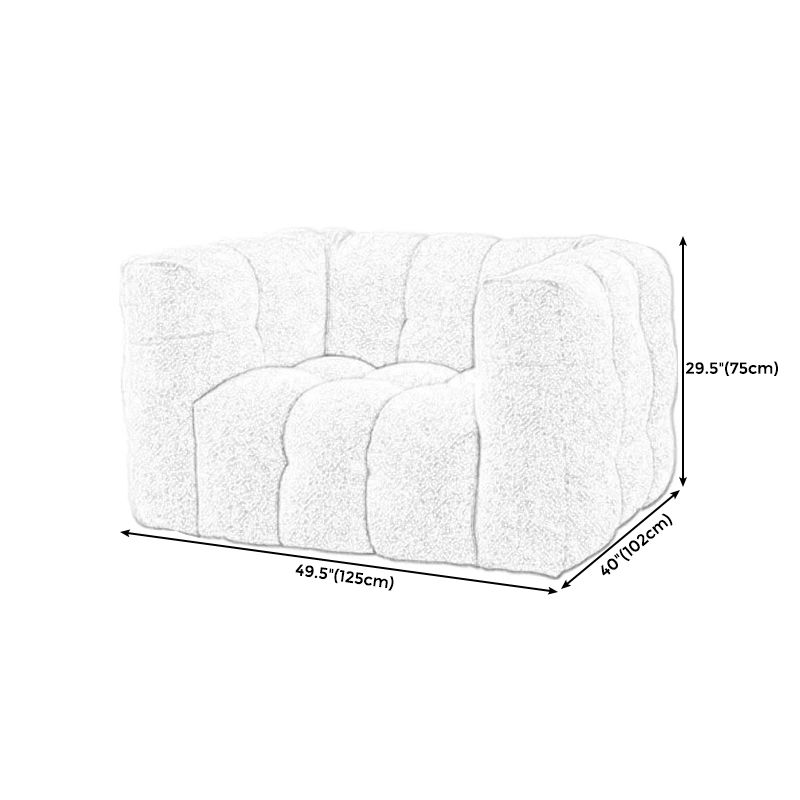 Sofa with Pillow Back with Wool/imitation Leather Beige Cushions Clearhalo 'furn' 'furn_sofas' 'Furniture' 'furniture_sofas' 'kitchen' 'kitchen_sofas' 'Living Room Furniture' 'Sofa' 'sofas' 1200x1200_1166d14d-0e99-47c7-befa-4d6059a4222b