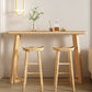 1/3/5 Pieces Modern Rectangle Solid Wood Counter Table with High Stools