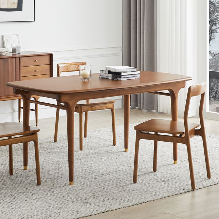 Indoor Solid Wood Dining Side Chair Brown Open Back Dining Side Chair Clearhalo 'Dining Chairs' 'Dining Tables & Seating' 'dining_chair' 'furn' 'furn_dining_chair' 'Furniture' 'Kitchen & Dining Furniture' 1200x1200_11686202-cb46-4739-95ab-812501b6e97f