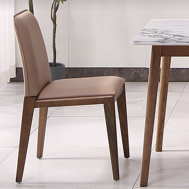 Modern Sintered Stone Dining Table Rectangular Dining Table with Four-leg Solid Wood Base Clearhalo 'Dining Room Sets' 'Dining Tables & Seating' 'dining_room_set' 'furn' 'furn_dining_room_set' 'Furniture' 'furniture_dining_room_set' 'Kitchen & Dining Furniture' 'kitchen&dining_furn' 'kitchen' 1200x1200_1168c280-89ee-450a-a4a6-e7dfd467ac80