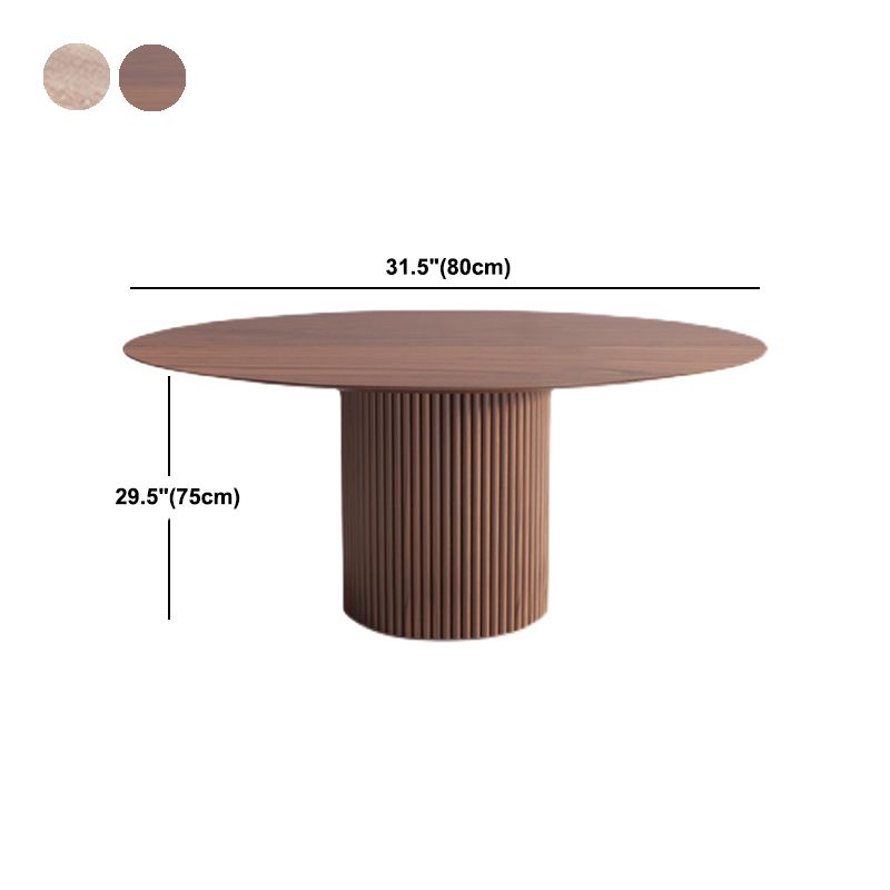Round Solid Wood Dining Room Table Modern Dining Table with Pedestal Base Clearhalo 'Dining Tables & Seating' 'Dining Tables' 'dining_table' 'furn' 'furn_dining_table' 'Furniture' 'furniture_dining_table' 'Kitchen & Dining Furniture' 'kitchen' 'kitchen_dining_table' 1200x1200_11698972-9eb9-4909-856f-01bdd4e48311