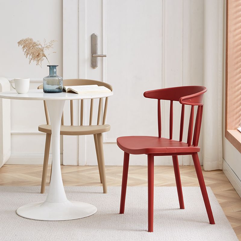 Scandinavian Plastic Armless Chair Windsor Back Restaurant Chair Clearhalo 'Dining Chairs' 'Dining Tables & Seating' 'dining_chair' 'furn' 'furn_dining_chair' 'Furniture' 'furniture_dining_chair' 'Kitchen & Dining Furniture' 1200x1200_116a7c30-2ed8-4240-9c4e-ae8b89623091