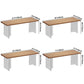 Minimalist Khaki Solid Wood Dining Table Rectangle Shape Dining Table with Double Pedestal Bases Clearhalo ' dining_table' 'Dining Tables & Seating' 'Dining Tables' 'furn' 'furn_dining_table' 'Furniture' 'furniture_dining_table' 'Kitchen & Dining Furniture' 'kitchen&dining_furn' 'kitchen' 'kitchen_dining_table' 1200x1200_116aca95-613d-4d7f-a364-8f83dc7b4f84