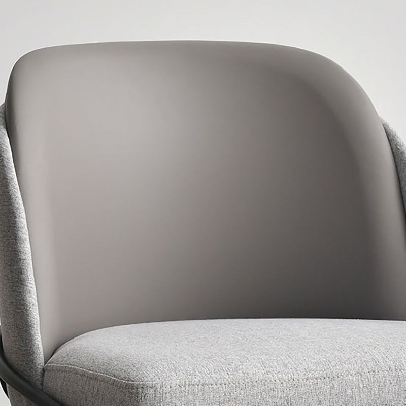 Scandinavian Design Solid Back Chairs Armless Upholstered Dining Side Chairs