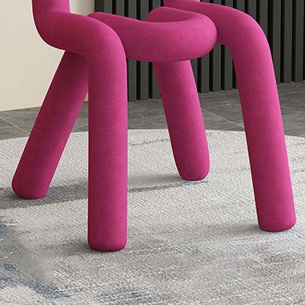 Restaurant Velvet Curved Side Chair Matte Finish Open Back Dining Chair Clearhalo ' kitchen&dining_furn' 'Dining Chairs' 'Dining Tables & Seating' 'dining_chair' 'furn' 'furn_dining_chair' 'Furniture' 'furniture_dining_chair' 'Kitchen & Dining Furniture' 'kitchen' 1200x1200_116cb9cf-8773-48c3-ac6e-6dedf4ebc769