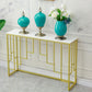 Console in pietra glam tavolo da 12 "w -rettangolo di accento per la sala