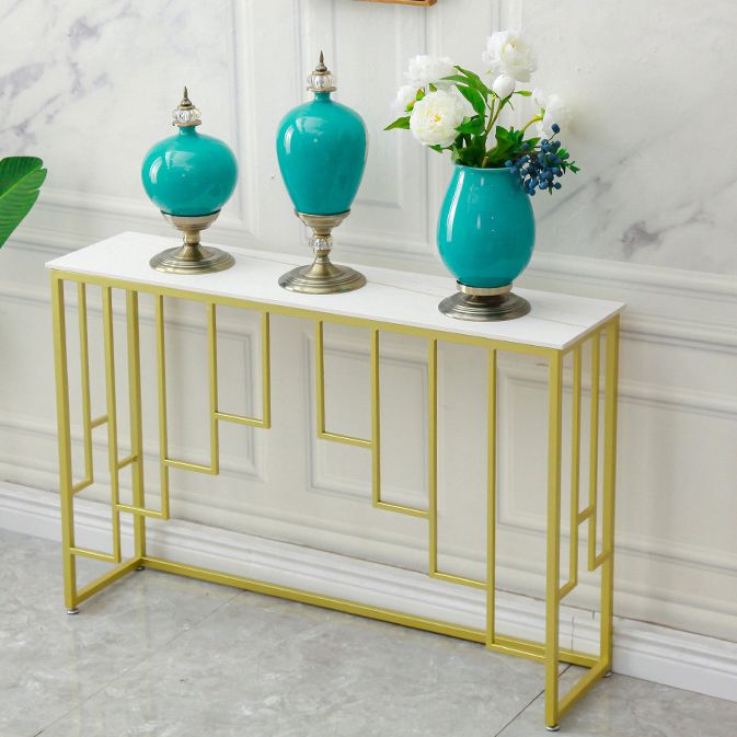 Console in pietra glam tavolo da 12 "w -rettangolo di accento per la sala