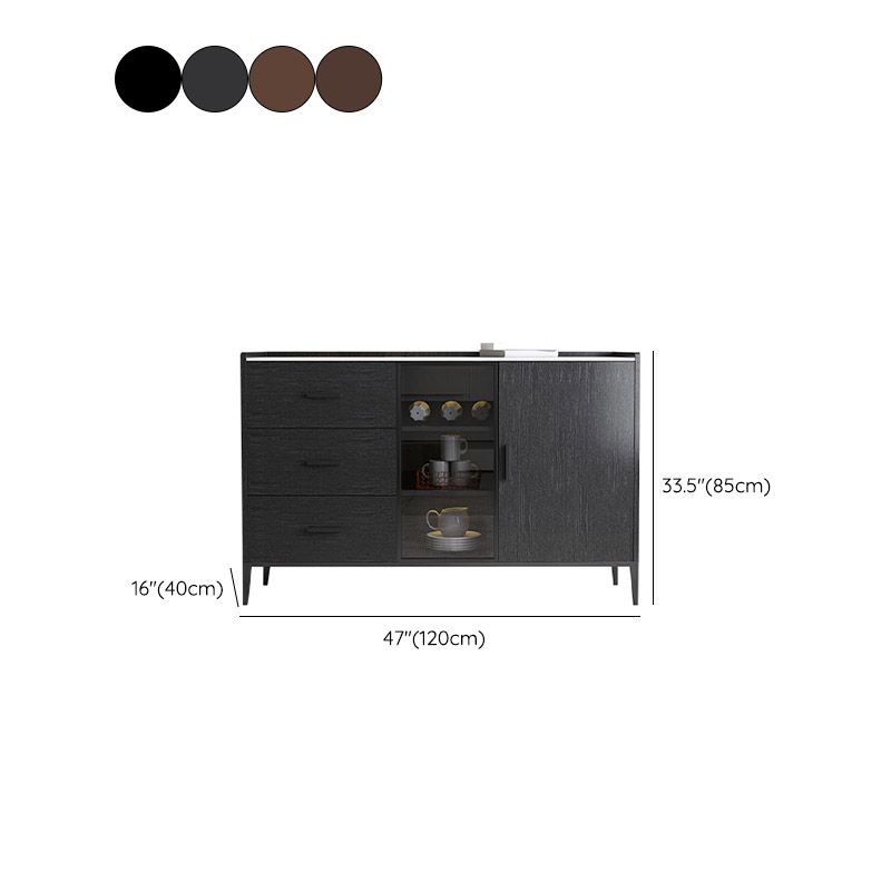 Tavolo a buffet in pietra credenza a buffet in stile glam con armadi e cassetti