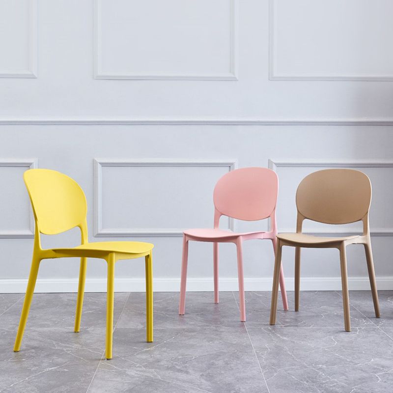 Scandinavian Restaurant Stacking Side Chair Matte Finish Plastic Dining Chair Clearhalo 'Dining Chairs' 'Dining Tables & Seating' 'dining_chair' 'furn' 'furn_dining_chair' 'Furniture' 'Kitchen & Dining Furniture' 1200x1200_116e9199-045d-475d-b28c-cfcd5faff273