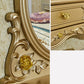 Victorian Wooden Vanity Dressing Table Gold 2-Drawer Make-up Vanity Clearhalo 'Bedroom Furniture' 'furn' 'furn_makeup_vanities' 'Furniture' 'Makeup Vanities' 'makeup_vanities' 1200x1200_116eaf9c-2b94-4ba5-bf22-a78b403006e0