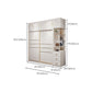 Modern Sliding Door Wardrobe for Bedroom White Cabinet with Drawers
