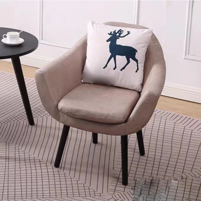 27.56" Wide Faux Leather Pillow Back Flared Arms Arm Sponge 4 Legs Chair Clearhalo 'Accent Chairs' 'accent_chairs' 'Chairs & Seating' 'furn' 'furn_accent_chairs' 'Furniture' 'Living Room Furniture' 1200x1200_116f1c7f-bd94-4c66-833c-ad78a46f1bb4