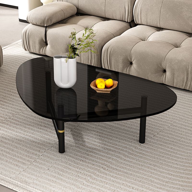 Modern Tempered Glass Top Coffee Table Triangle Coffee Table Clearhalo 'Coffee & Accent Tables' 'Coffee Tables' 'coffee_tables' 'furn' 'furn_coffee_tables' 'Furniture' 'Living Room Furniture' 1200x1200_11703581-6e43-4c74-972b-f50e90650b30