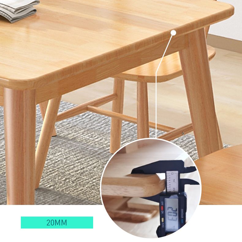 4-foot Rubberwood Solid Wood Simplicity Rectangle Dining Table for Dining Room Clearhalo ' dining_table' 'Dining Tables & Seating' 'Dining Tables' 'furn' 'furn_dining_table' 'Furniture' 'furniture_dining_table' 'Kitchen & Dining Furniture' 'kitchen&dining_furn' 'kitchen' 'kitchen_dining_table' 1200x1200_11731eca-8925-4c39-ae77-e07d808762b5