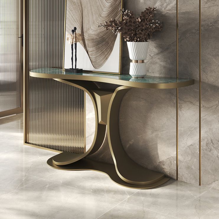 Tavolo console verde glam mezza luna tavolo divano console per sala