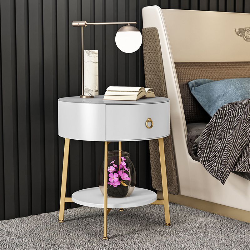 Metal Bedside Gabinet Beard Stant Accent Table Nightsand con piernas