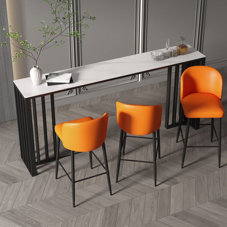 Double Pedestal Rectangle Hall/Pub Table Stone Modern Counter Height Table Clearhalo 'Bar Furniture' 'Bar Tables' 'bar_tables' 'furn' 'furn_bar_tables' 'Furniture' 'furniture_bar_tables' 'Kitchen & Dining Furniture' 'kitchen&dining_furn' 'kitchen' 1200x1200_1174cbbd-9a14-4500-b7da-5d46536e6a83