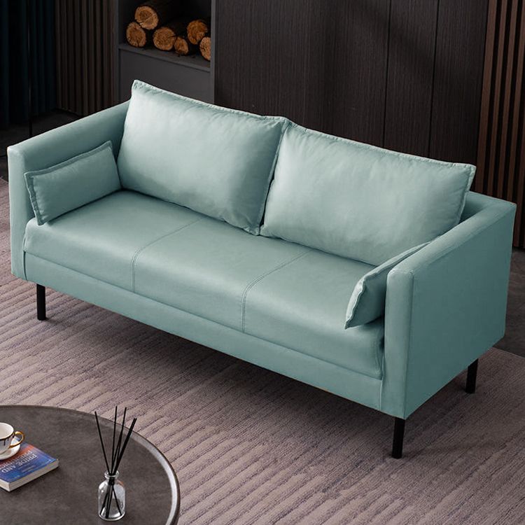 Canapé canapé glamour de 30,7 "High Glam Faux Tuxedo Tuxedo Bras avec 2 oreillers