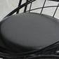 Contemporary Faux Leather Counter Stool Bar Height Bar Stool with Metal Legs