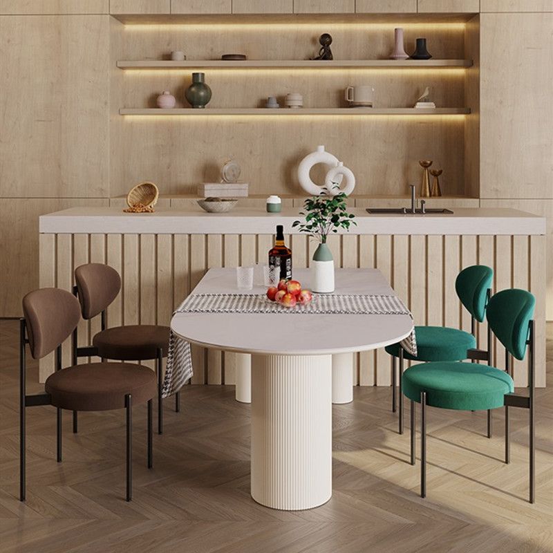 Freeform Solid Wood Dining Table Modern Furniture with Tripod Base for Home