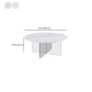 Table de cocktail en ardoise et acrylique Table basse ronde blanche moderne