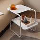 Modernistic Sled Base Side Table Rectangular Metal Top End Table with Shelf Clearhalo 'Coffee & Accent Tables' 'End & Side Tables' 'end_side_tables' 'furn' 'furn_end_side_tables' 'Furniture' 'Living Room Furniture' 1200x1200_117ac702-9657-4905-a60c-0db5d2ff8174