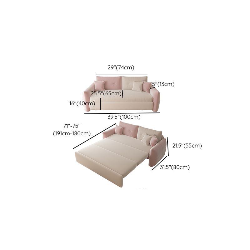 31" Wide Glam Futon Sofa Bed Pillow Included Sleeper Sofa with Storage Clearhalo 'furn' 'furn_futons' 'Furniture' 'Futons & Daybeds' 'Futons' 'Living Room Furniture' 1200x1200_117ad8de-beff-488d-952d-e784dd0f2da8