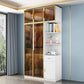 Modern Style Glass Wardrobe Bedroom Wardrobe Closet with Drawer Clearhalo 'Armoires & Wardrobes' 'armoires_wardrobes' 'Bedroom Furniture' 'furn' 'furn_armoires_wardrobes' 'Furniture' 1200x1200_117d6fd9-b3d6-440e-b9ca-374132dda9ca