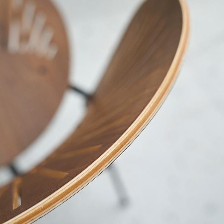 Industrial Metal Dining Room Chair Open Back Dining Side Chair for Restaurant Use