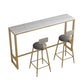 Traditional Luxury Bar Dining Table Rectangle Bar Table with Trestle Base