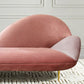 Contemporary Velvet Chaise Lounge Couch One Armed Lounge Chair